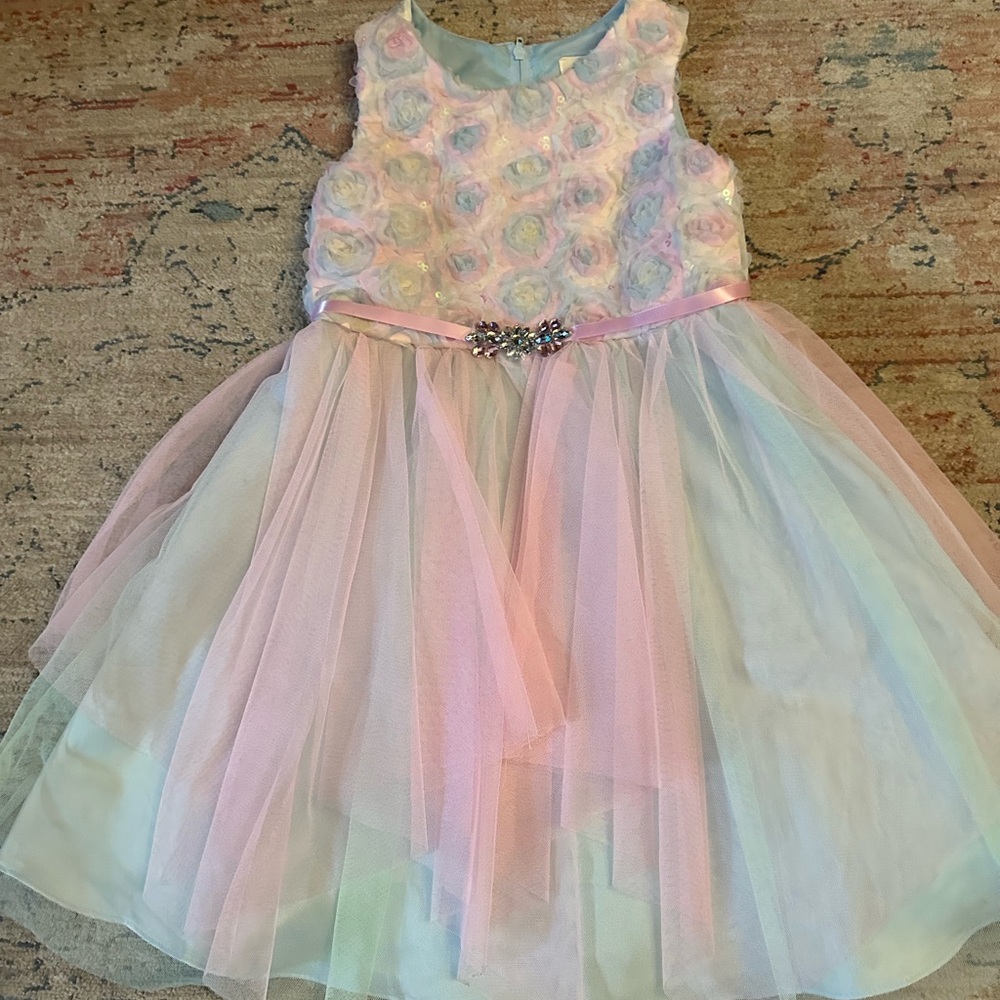 Rare Editions Pastel Kids Formal Dress